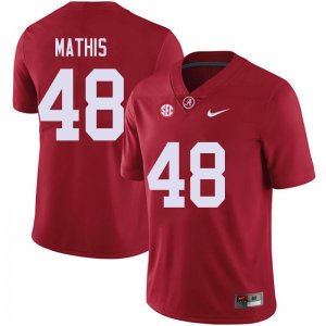 NCAA Men's Alabama Crimson Tide #48 Phidarian Mathis Stitched College 2018 Nike Authentic Red Football Jersey DY17L00YL